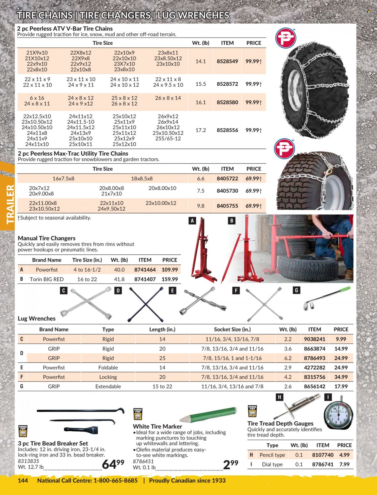 thumbnail - Princess Auto Flyer - Sales products - socket, trailer, tire marker. Page 148.