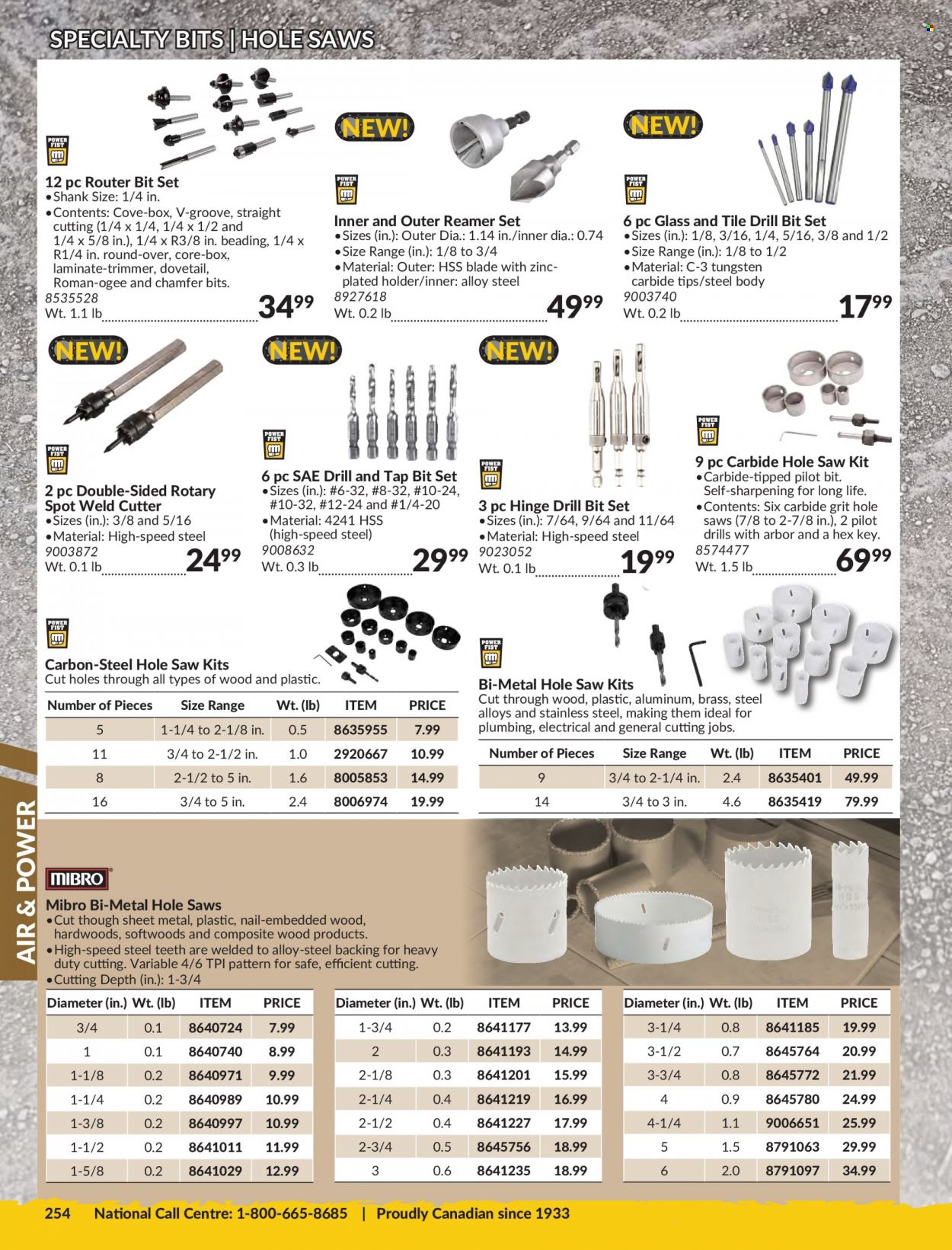 thumbnail - Princess Auto Flyer - Sales products - holder, drill bit set, cutter. Page 258.