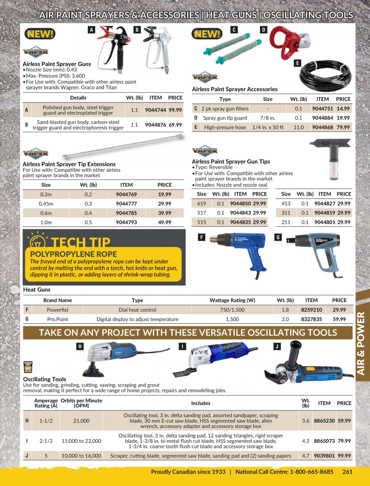 thumbnail - Princess Auto Flyer - Sales products - spray gun, paint sprayer, paint, saw, knife, sprayer. Page 265.