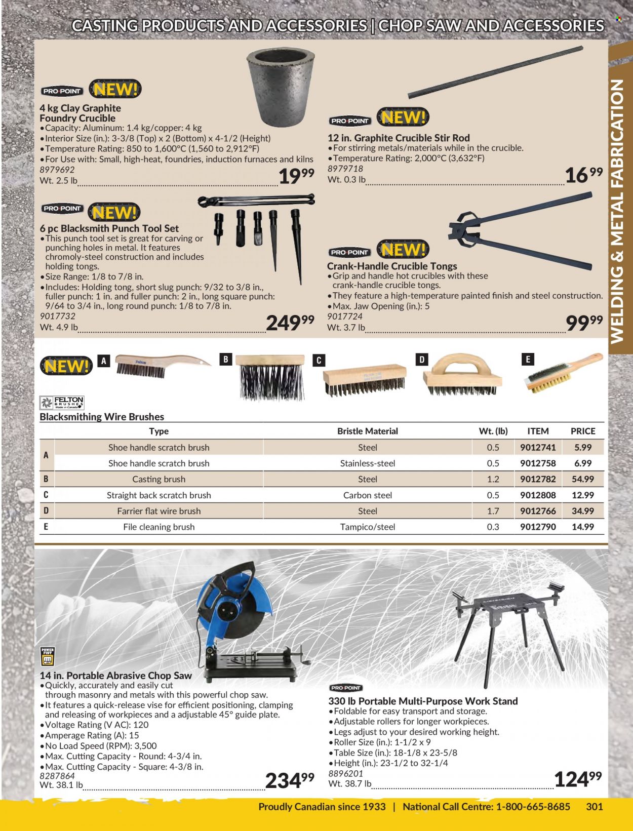 thumbnail - Princess Auto Flyer - Sales products - roller, saw, tong, tool set, wire brush, table. Page 305.