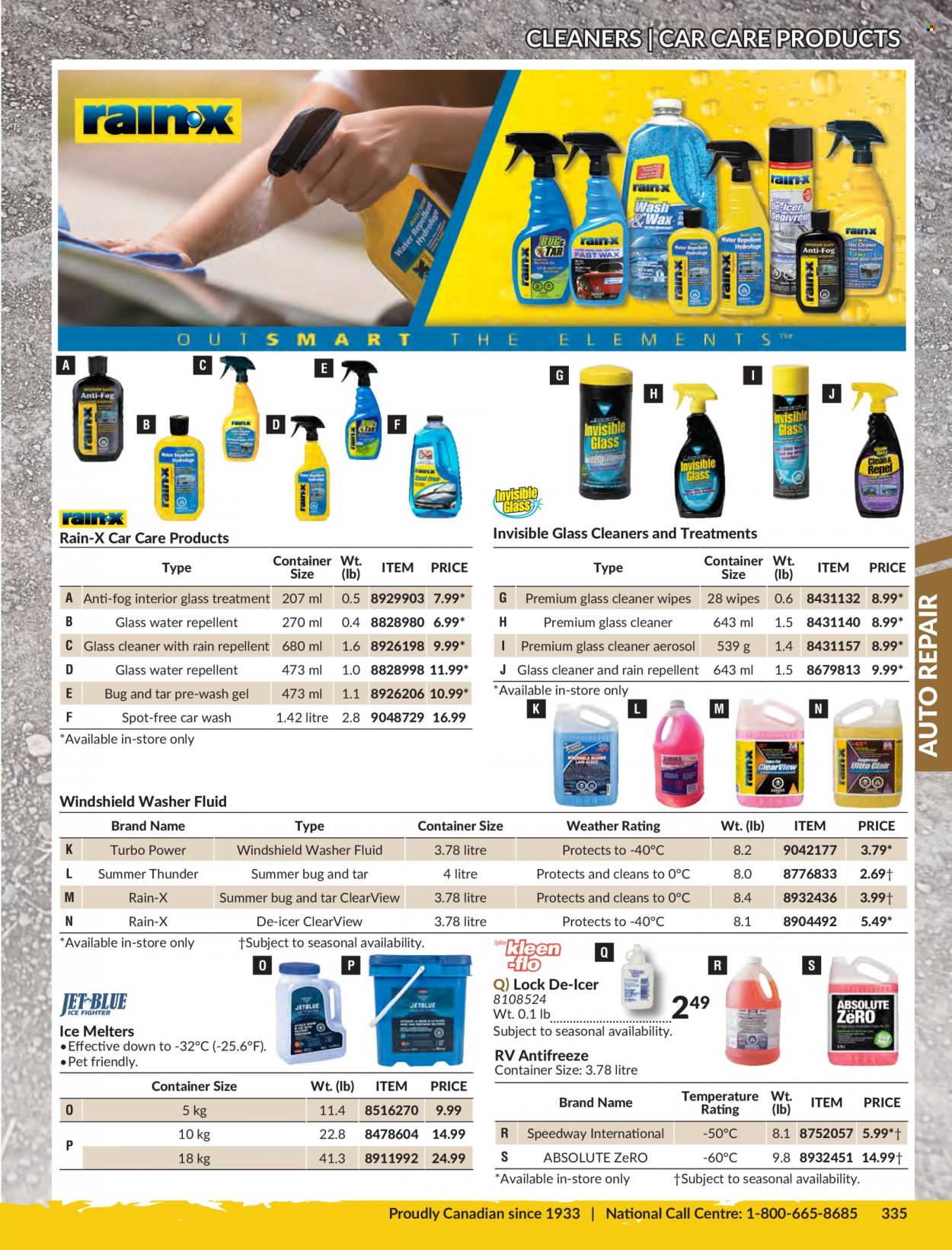 thumbnail - Princess Auto Flyer - Sales products - container, cleaner, antifreeze, washer fluid, Rain-X. Page 339.