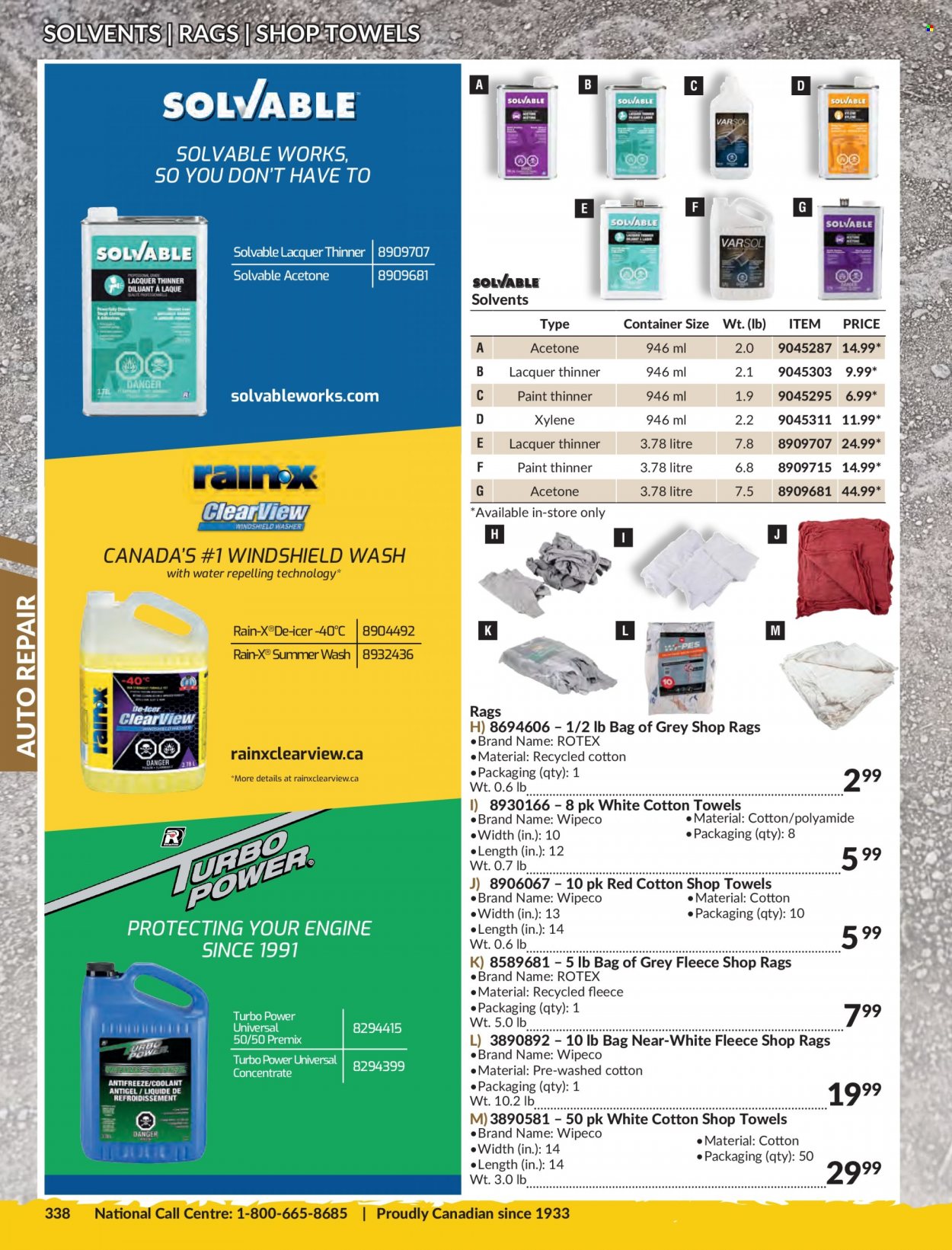 thumbnail - Princess Auto Flyer - Sales products - paint, container, Rain-X. Page 342.