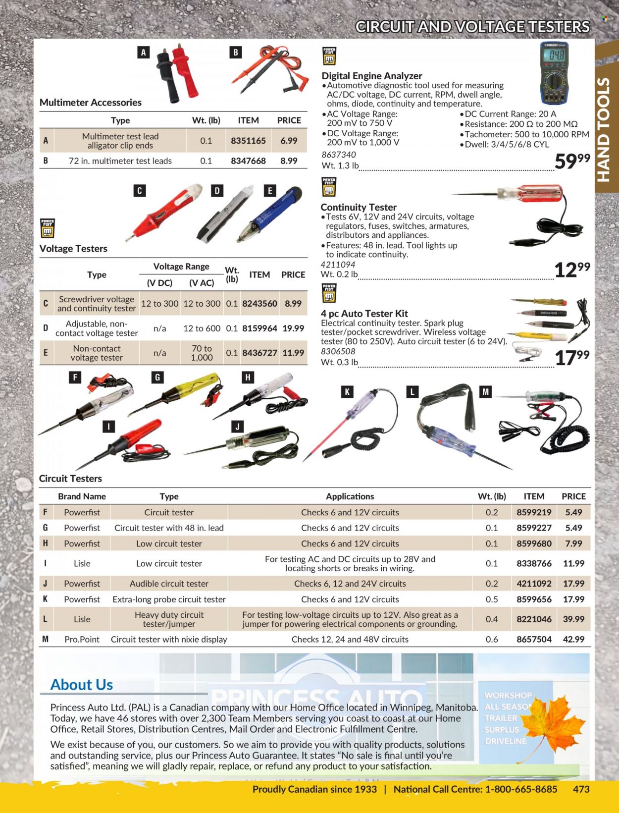 thumbnail - Princess Auto Flyer - Sales products - screwdriver, hand tools. Page 477.