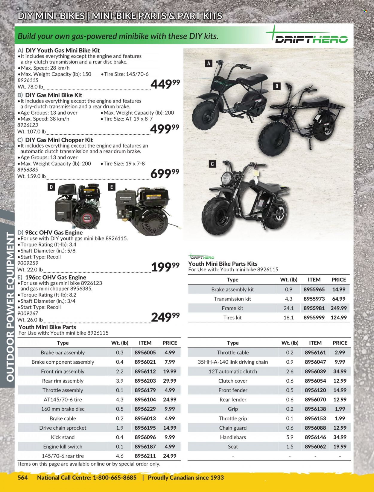 thumbnail - Princess Auto Flyer - Sales products - switch, mini bike, tires. Page 568.