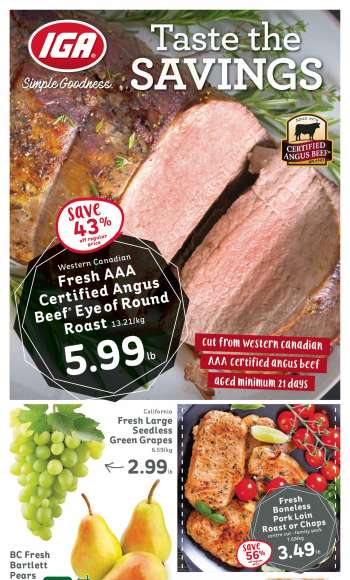 IGA Simple Goodness Flyer - September 16, 2022 - September 22, 2022.
