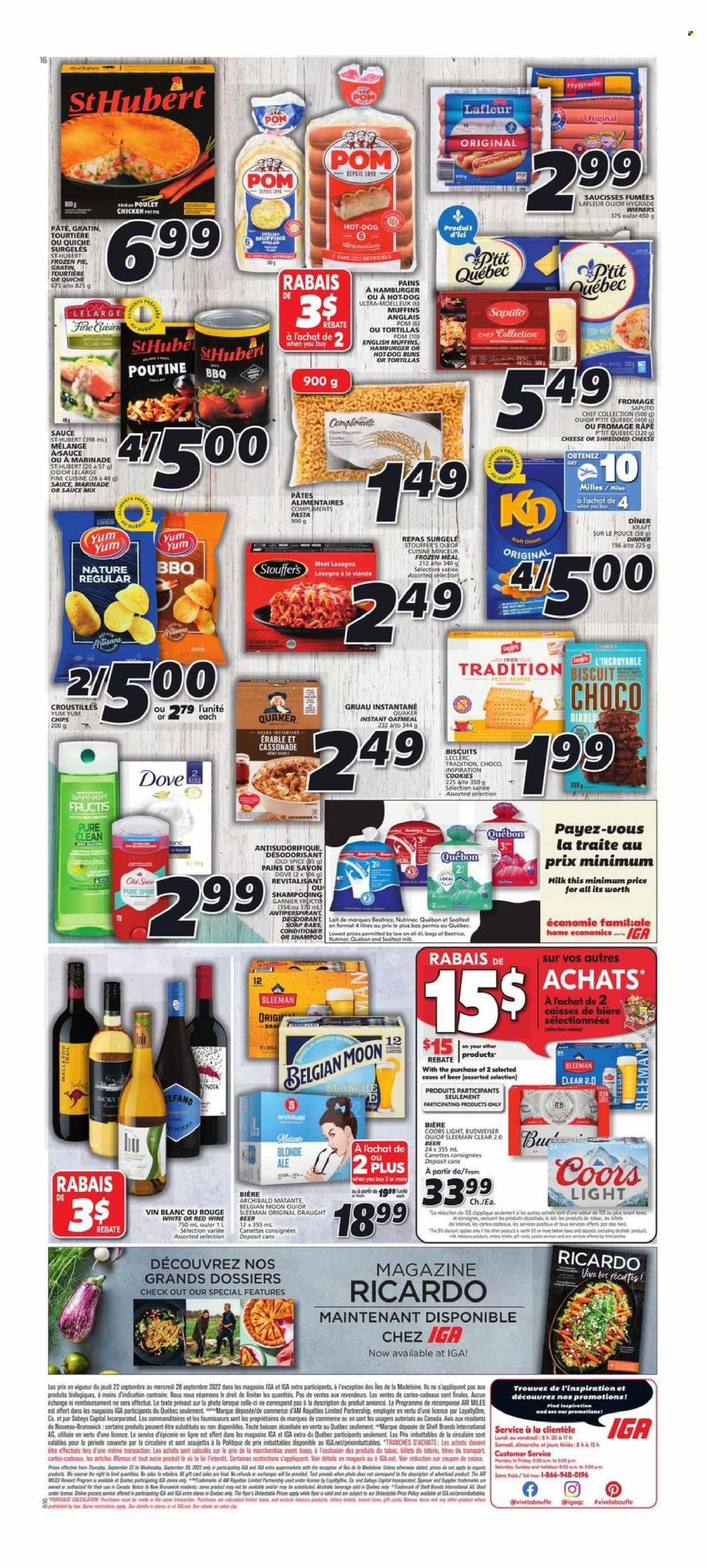 IGA flyer - September 22, 2022 - September 28, 2022. Page 2