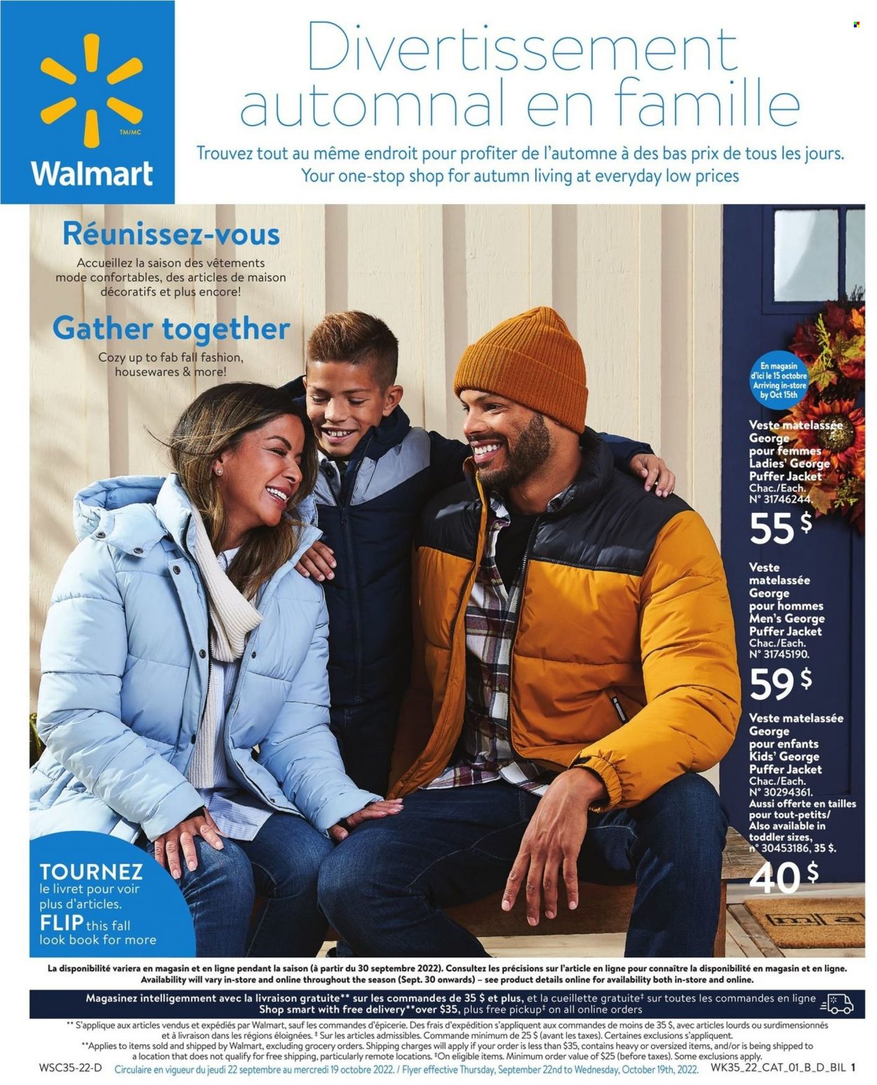 Walmart flyer - September 22, 2022 - October 19, 2022. Page 1