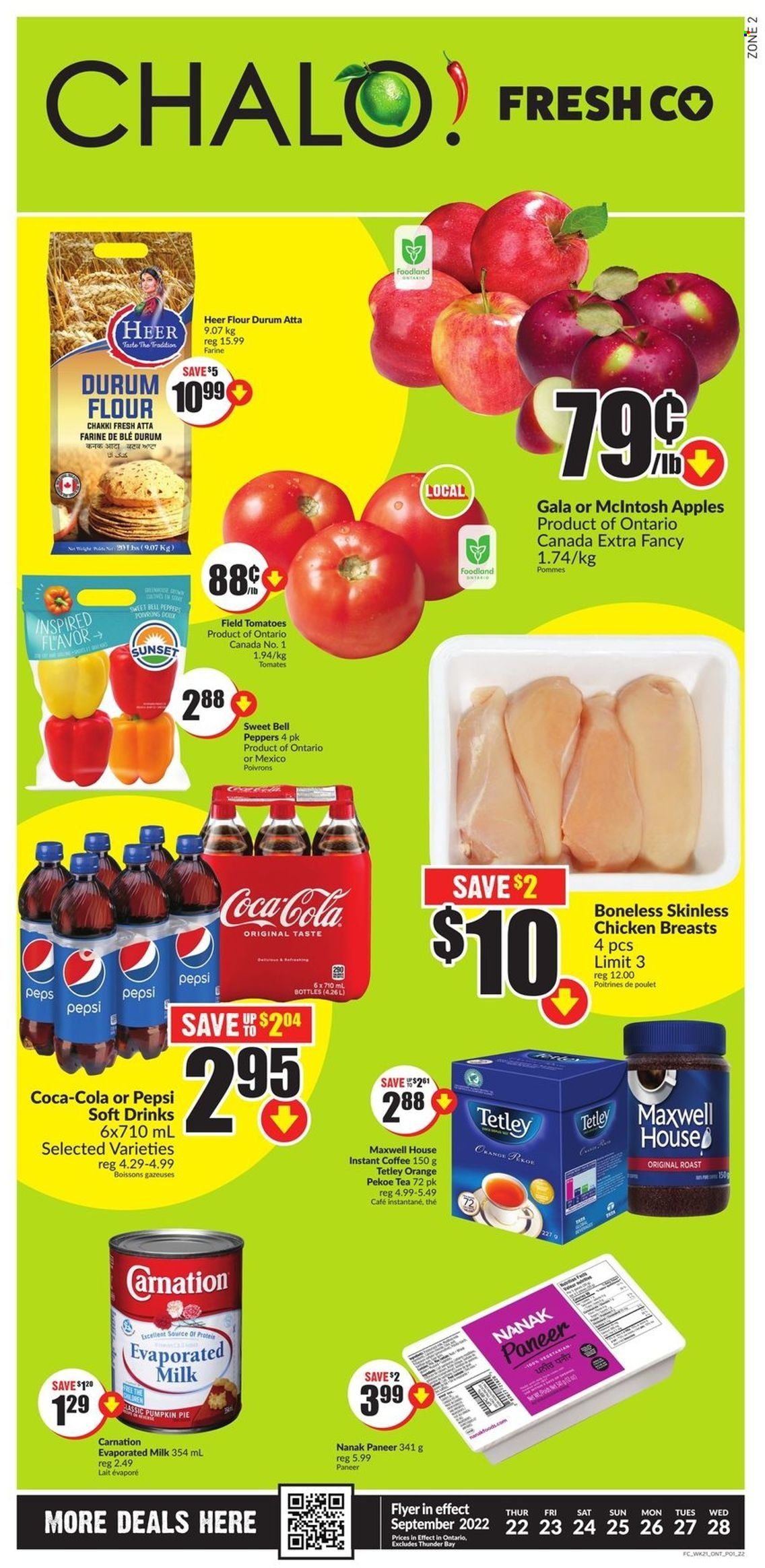 Chalo! FreshCo. flyer - September 22, 2022 - September 28, 2022. Page 1