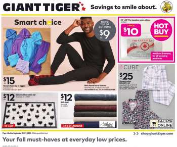 Giant Tiger Flyer - September 21, 2022 - September 27, 2022.