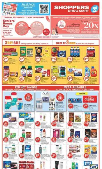 Circulaire Shoppers Drug Mart - 24 Septembre 2022 - 30 Septembre 2022.