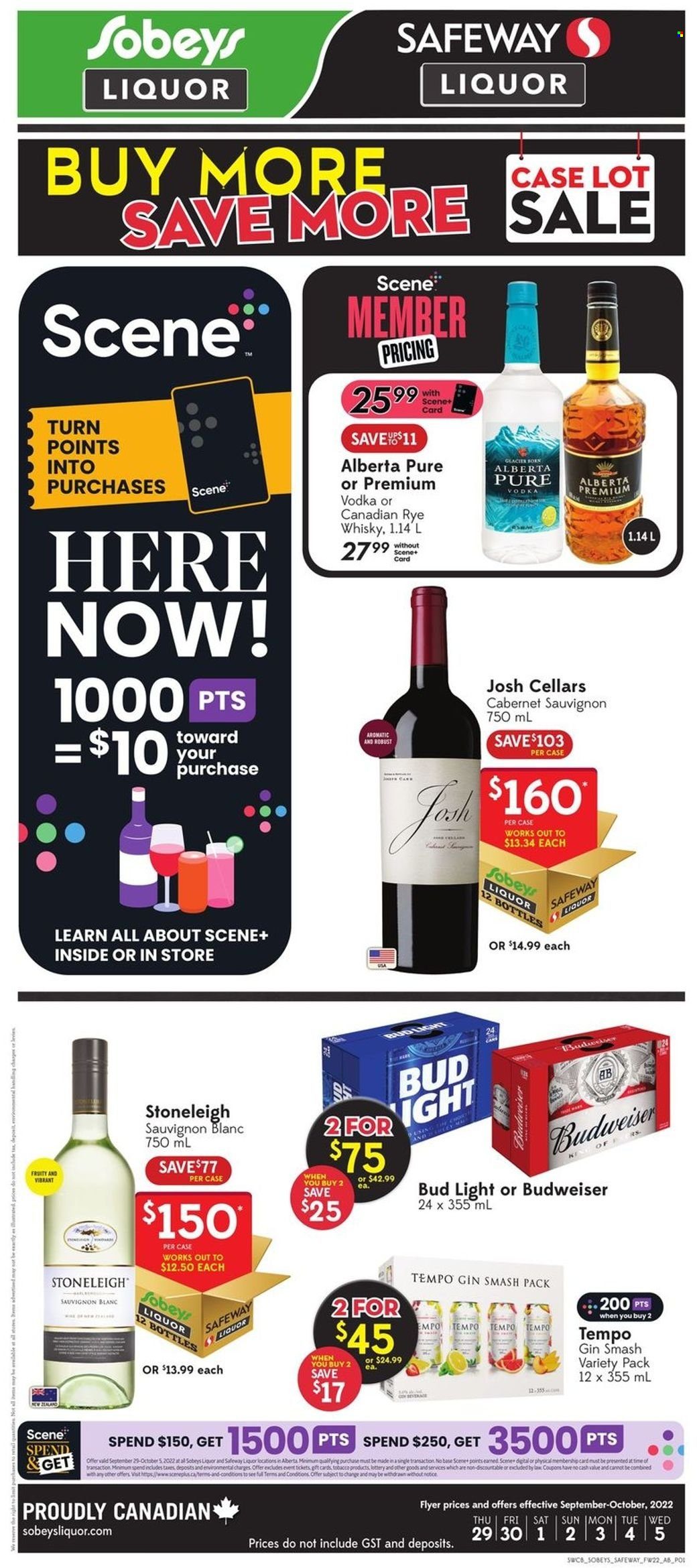 Sobeys Liquor flyer - September 29, 2022 - October 05, 2022. Page 1