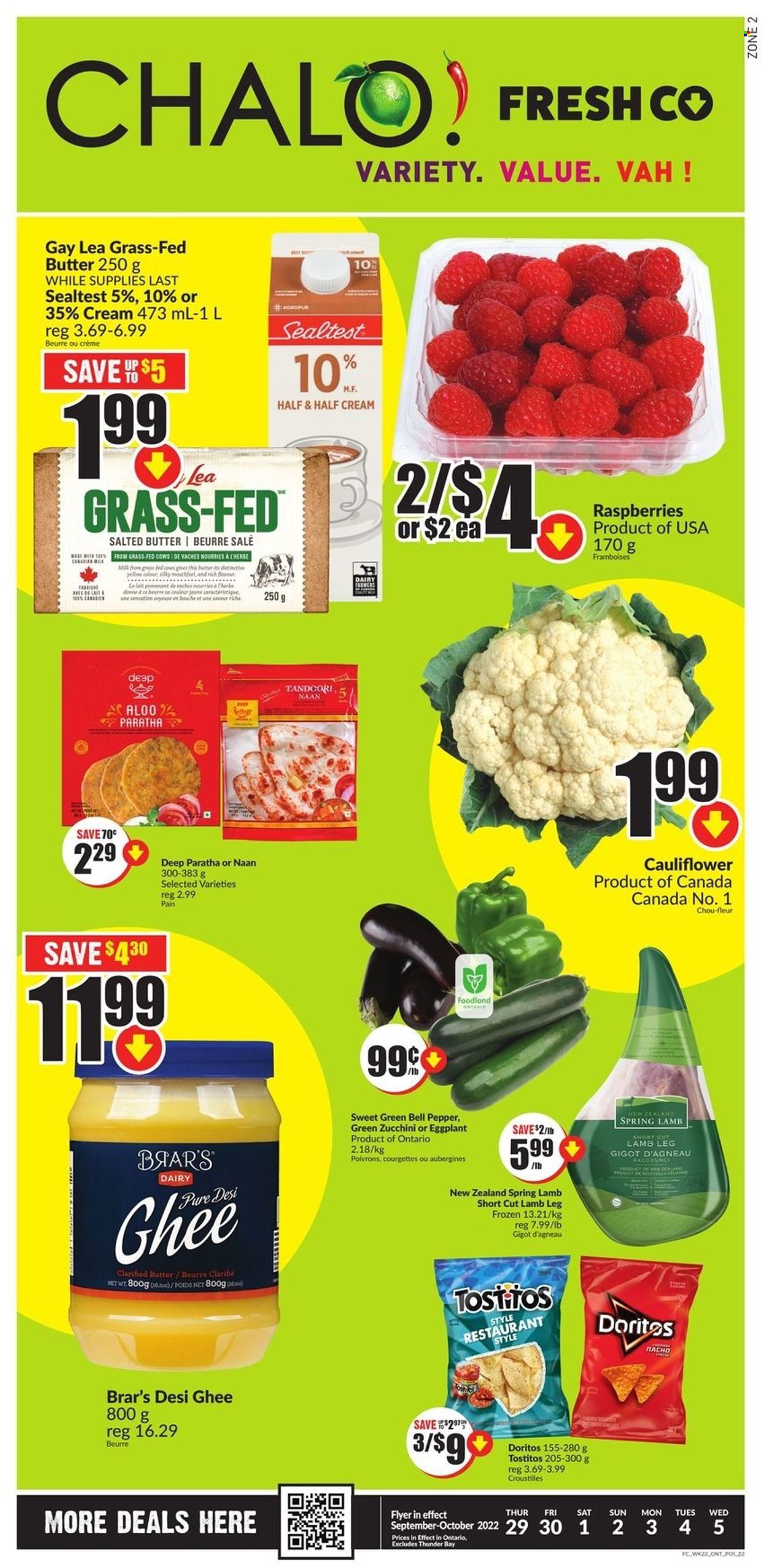 Chalo! FreshCo. flyer - September 29, 2022 - October 05, 2022. Page 1