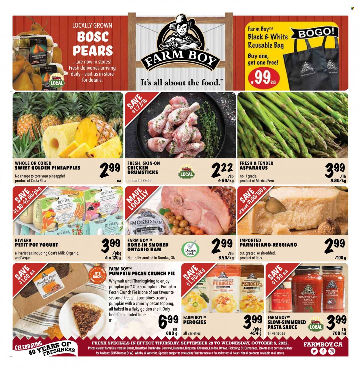 Farm Boy flyer - September 29, 2022 - October 05, 2022. Page 1