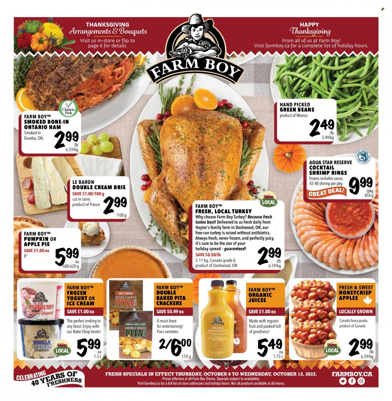 Farm Boy flyer - October 06, 2022 - October 12, 2022. Page 1