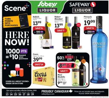 Circulaire Sobeys Liquor - 13 Octobre 2022 - 19 Octobre 2022.