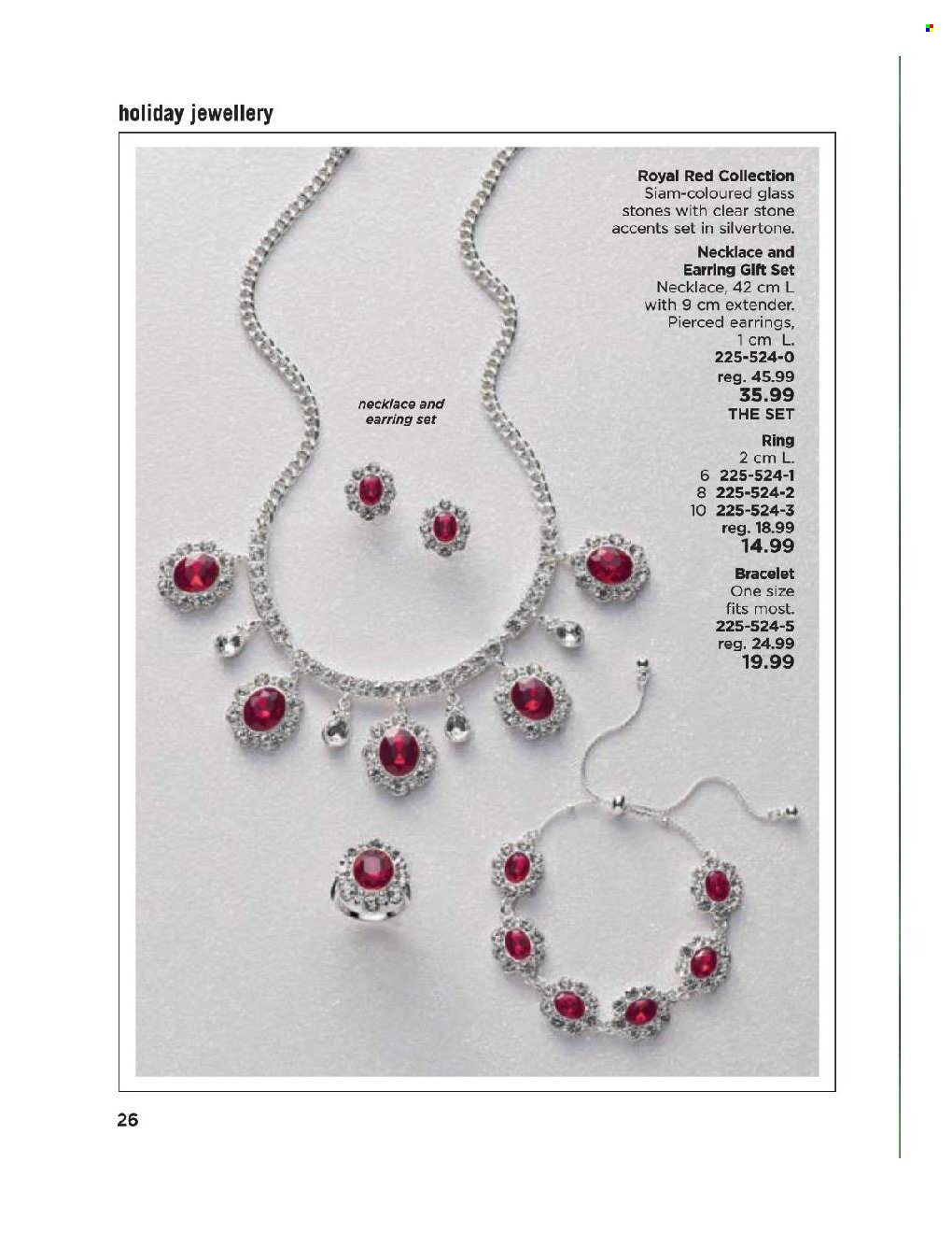 thumbnail - Avon Flyer - Sales products - gift set, bracelet, earrings, necklace. Page 26.