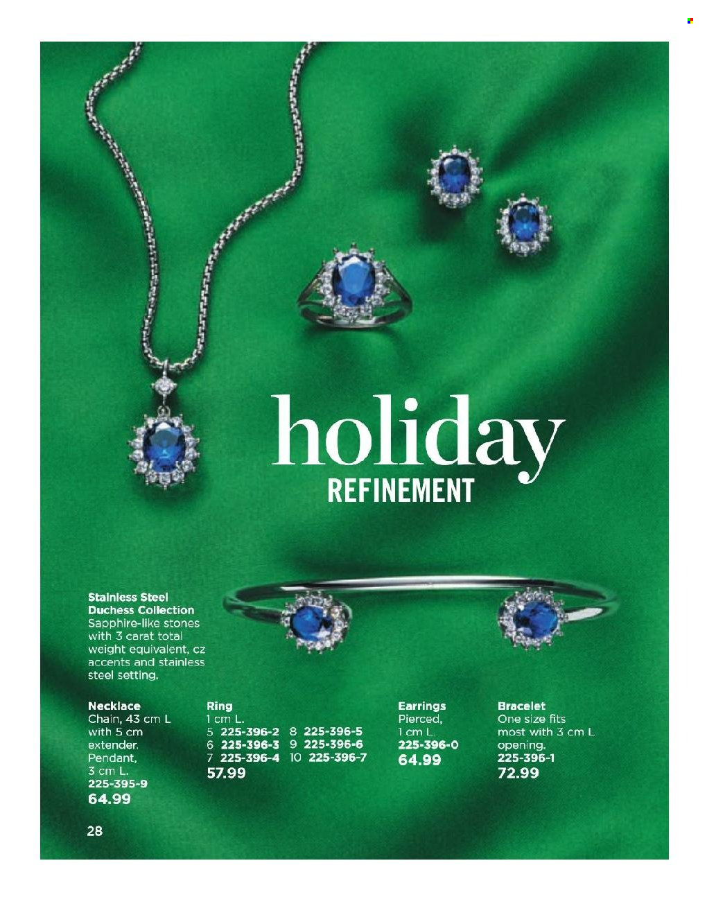 thumbnail - Avon Flyer - Sales products - bracelet, earrings, necklace, pendant. Page 28.