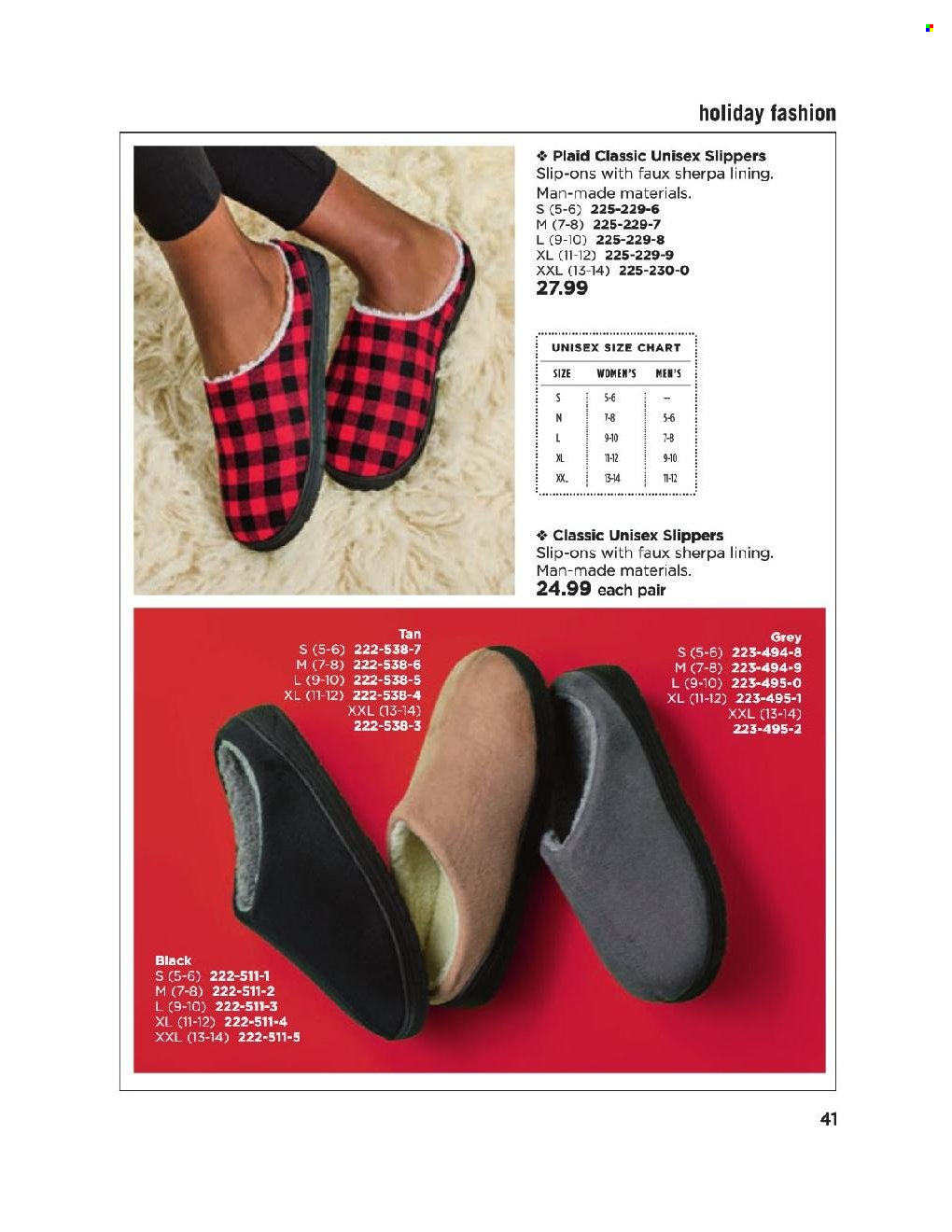 thumbnail - Avon Flyer - Sales products - sherpa, slippers. Page 41.