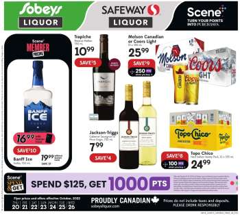 Sobeys Liquor Flyer - October 20, 2022 - October 26, 2022.