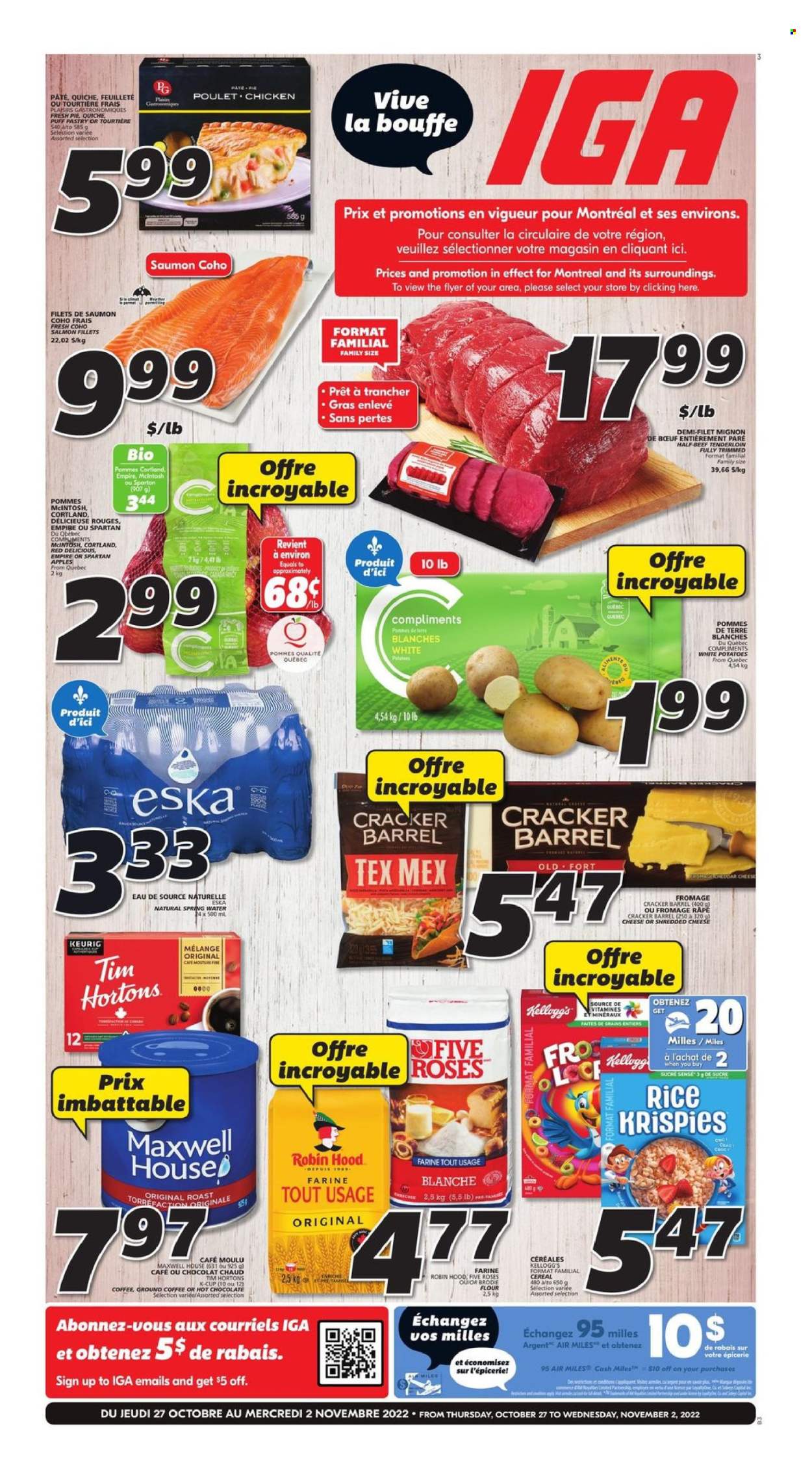 IGA flyer - October 27, 2022 - November 02, 2022. Page 1