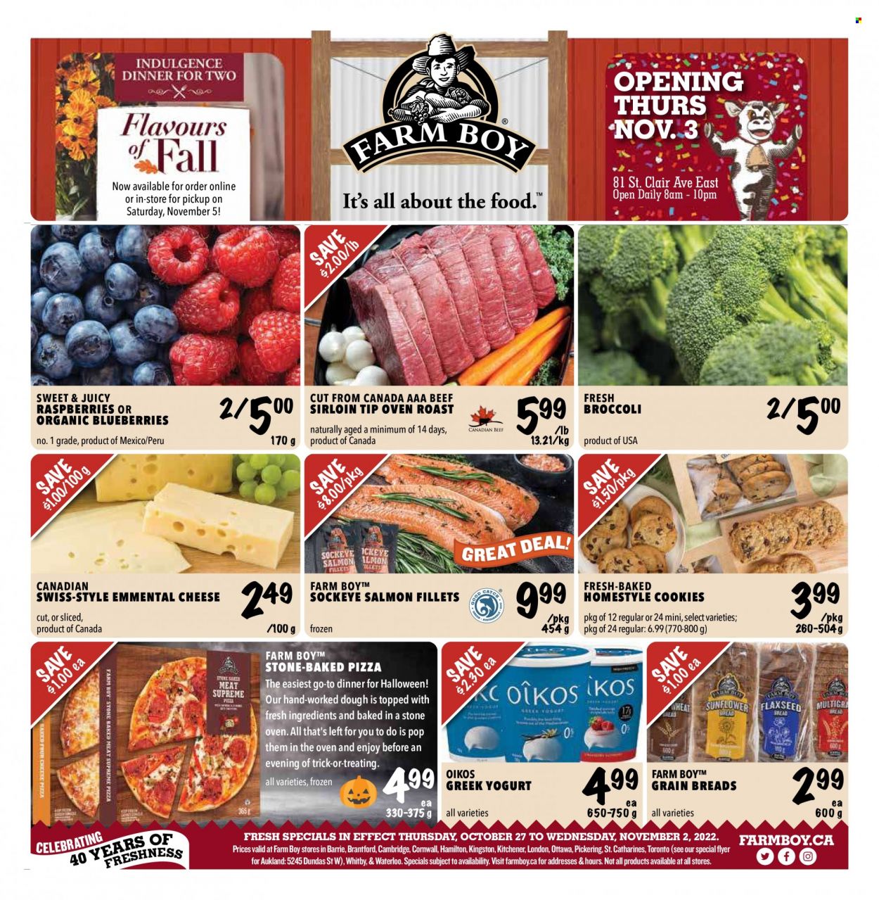 Farm Boy flyer - October 27, 2022 - November 02, 2022. Page 1