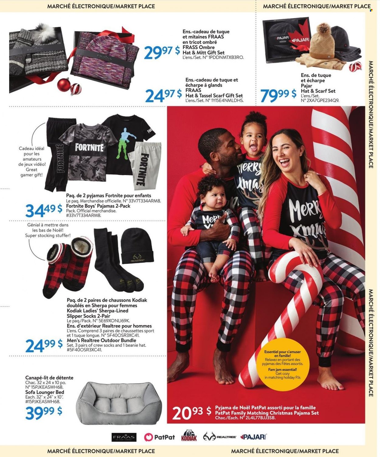 thumbnail - Walmart Flyer - November 03, 2022 - November 30, 2022 - Sales products - gift set, fruit jam, sofa, bed, sherpa, socks, beanie, scarf, hat, pajamas, slippers. Page 44.