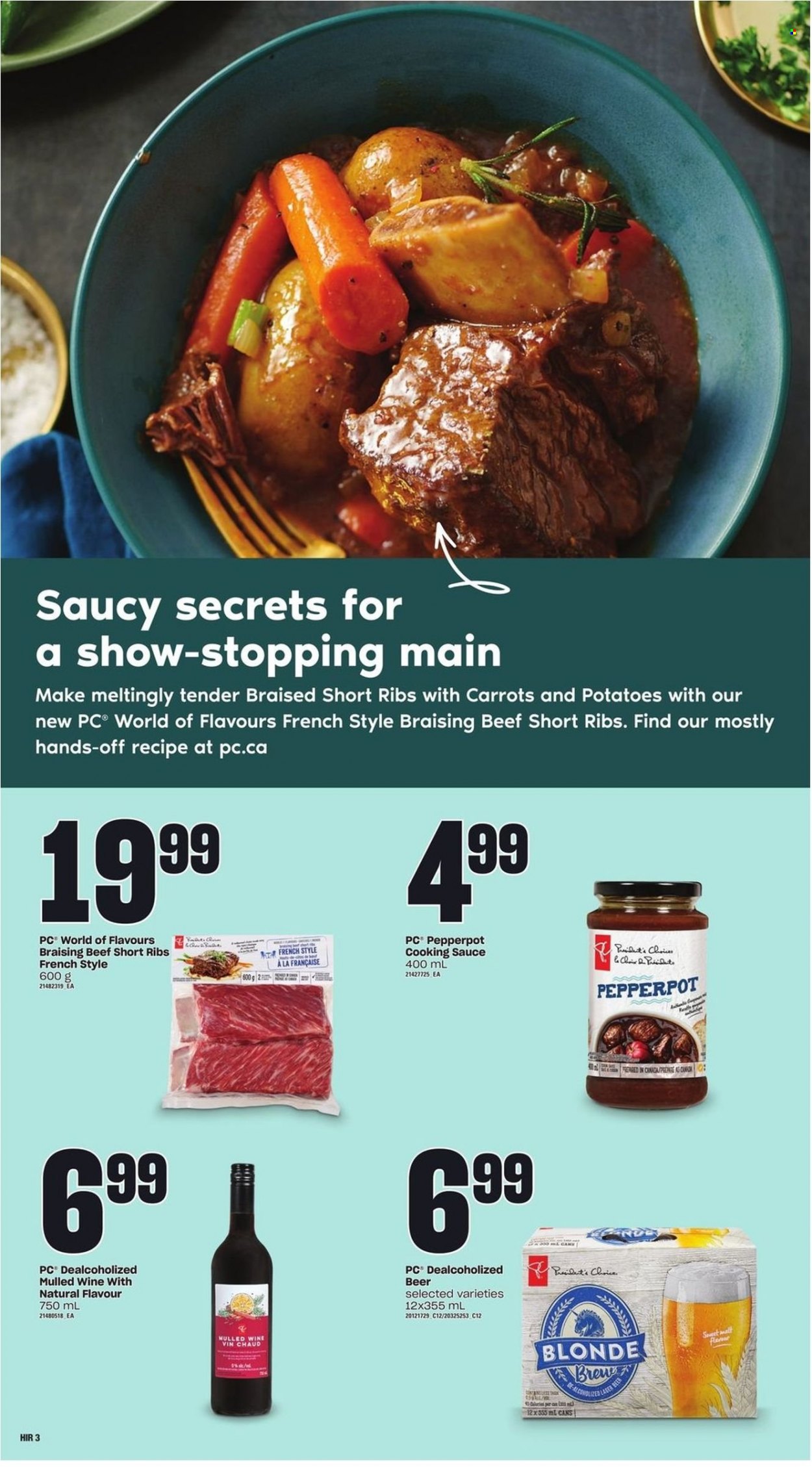 thumbnail - Atlantic Superstore Flyer - November 03, 2022 - January 04, 2023 - Sales products - sauce, Président, malt, beer, beef ribs. Page 3.
