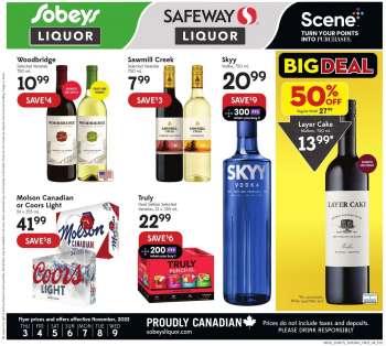 Circulaire Sobeys Liquor - 03 Novembre 2022 - 09 Novembre 2022.