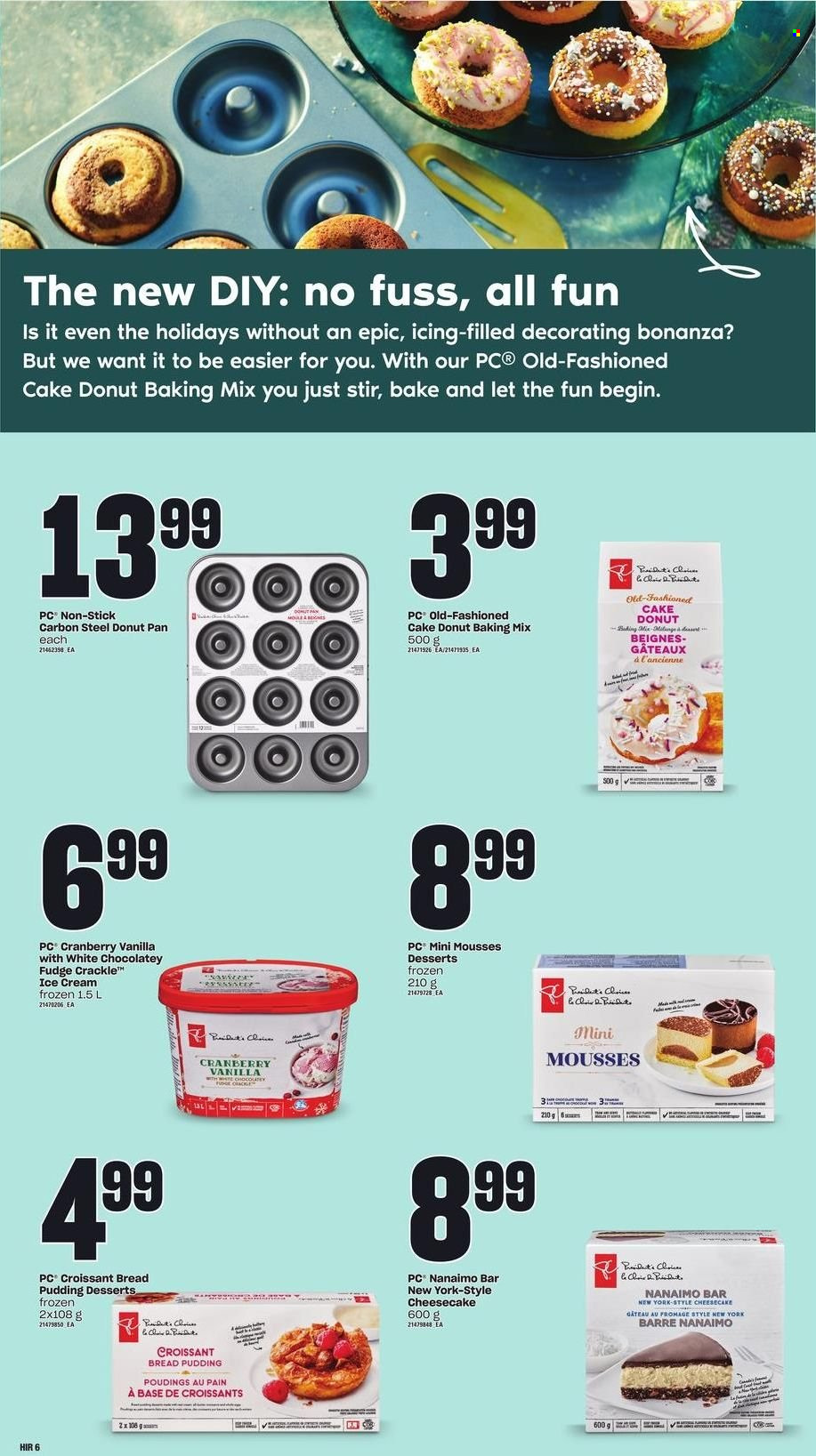 thumbnail - Dominion Flyer - November 03, 2022 - January 04, 2023 - Sales products - chair, bread, cake, croissant, donut, Président, pudding, ice cream, fudge, baking mix, pan. Page 7.