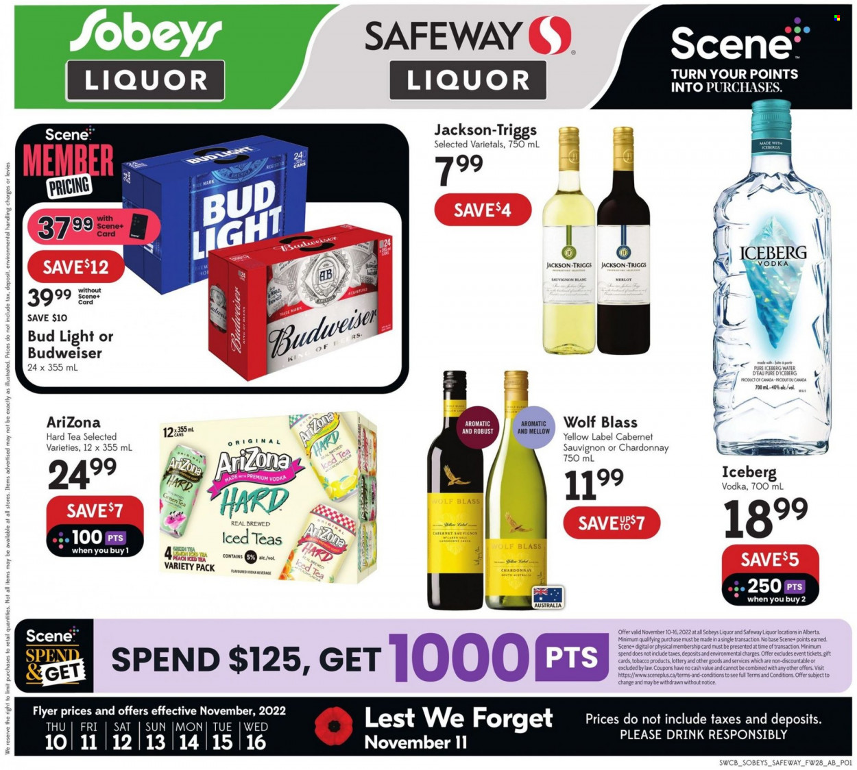Sobeys Liquor flyer - November 10, 2022 - November 16, 2022. Page 1