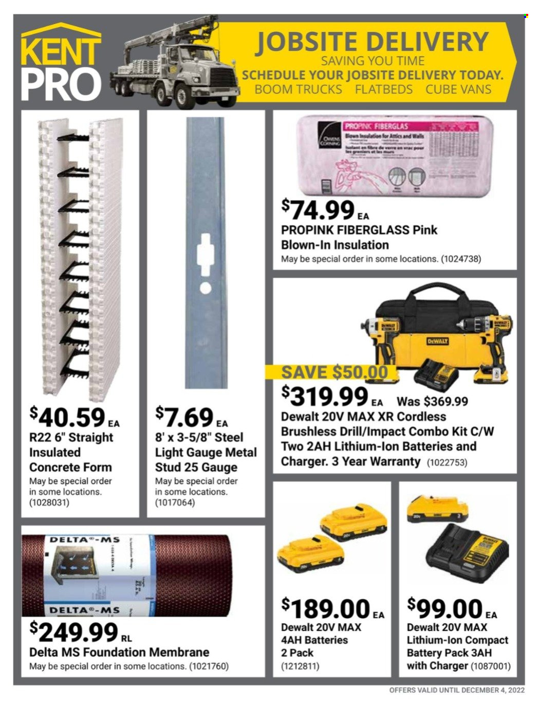 thumbnail - Kent Flyer - November 07, 2022 - December 04, 2022 - Sales products - DeWALT, drill, combo kit. Page 5.