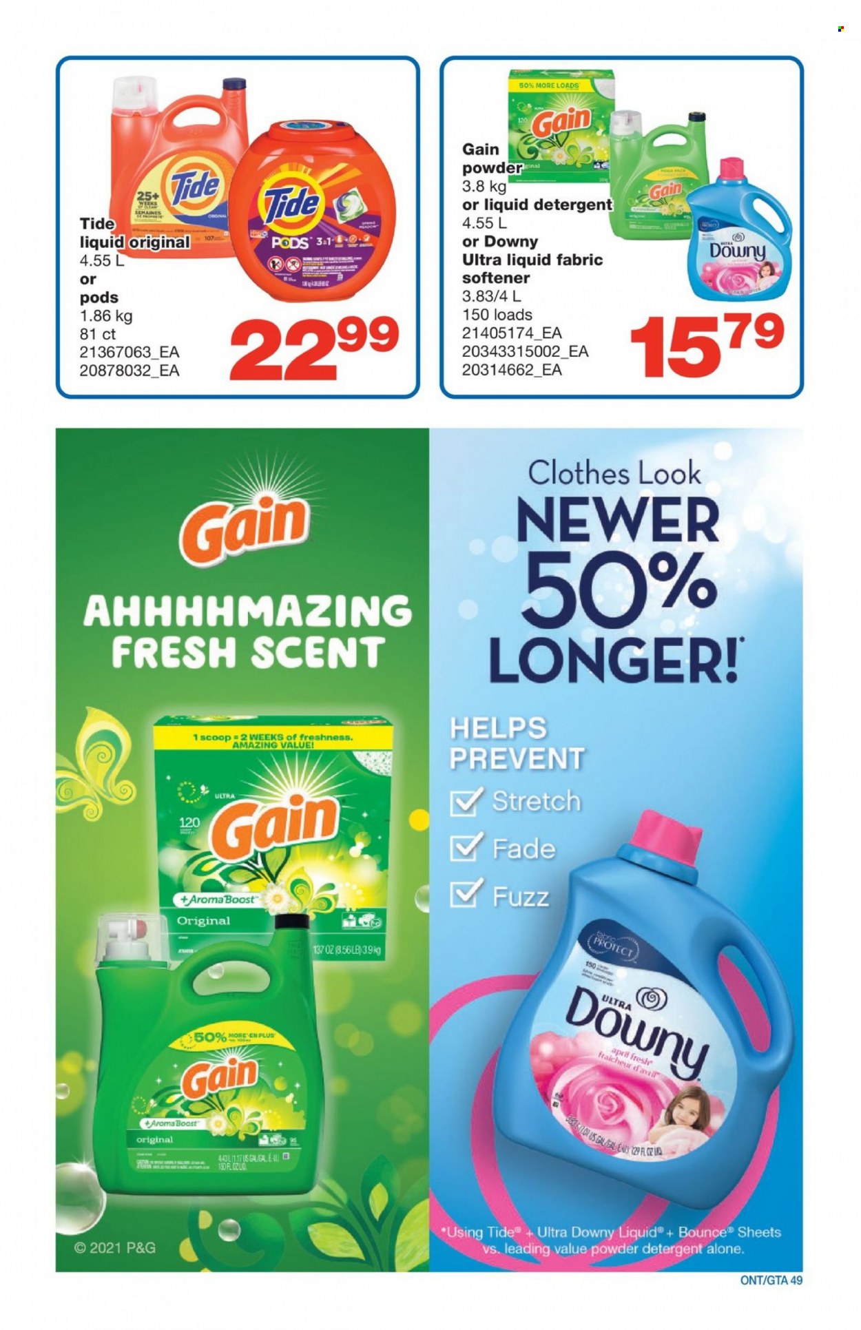 thumbnail - Wholesale Club Flyer - November 10, 2022 - November 30, 2022 - Sales products - Boost, Gain, Tide, fabric softener, liquid detergent, Bounce, Downy Laundry, detergent. Page 49.