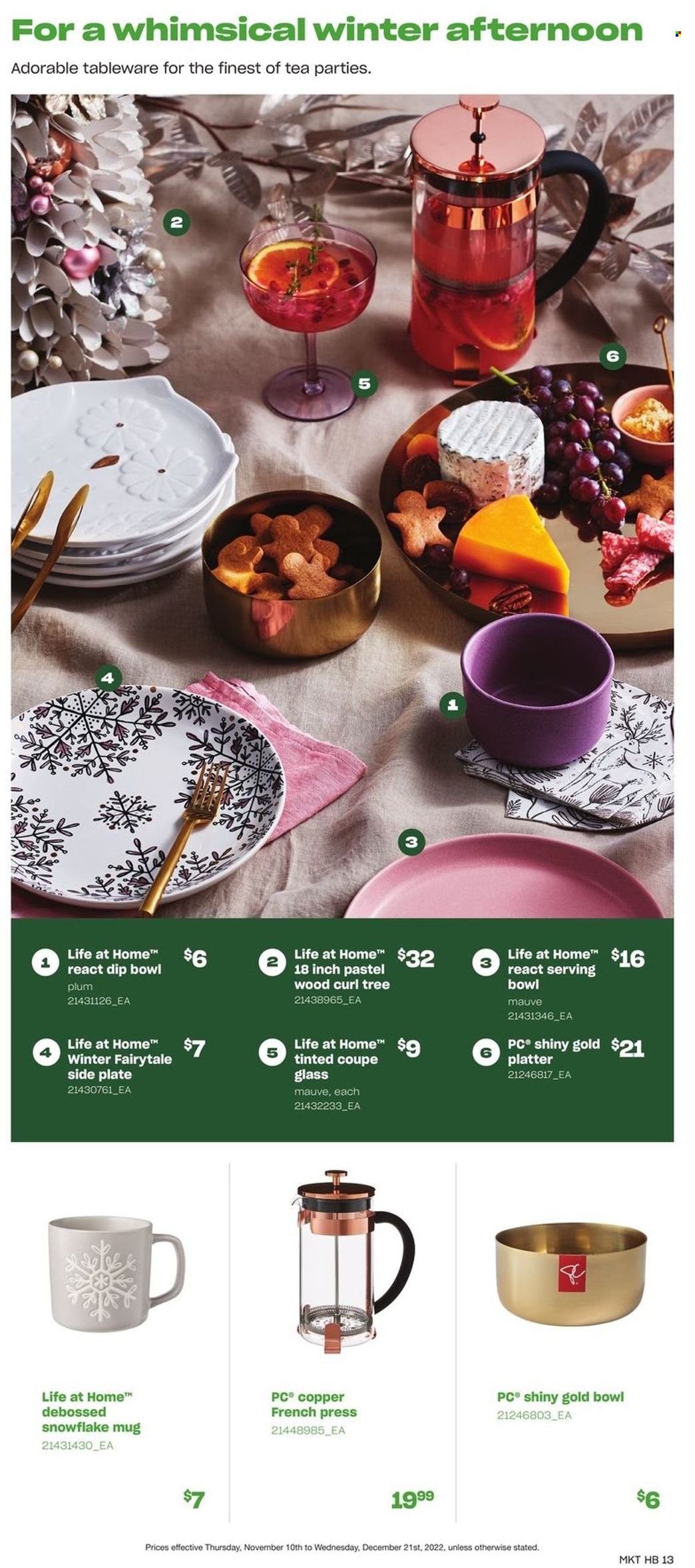 thumbnail - Atlantic Superstore Flyer - November 10, 2022 - December 21, 2022 - Sales products - tea, bowl. Page 13.