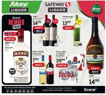 Sobeys Liquor Flyer - November 17, 2022 - November 23, 2022.