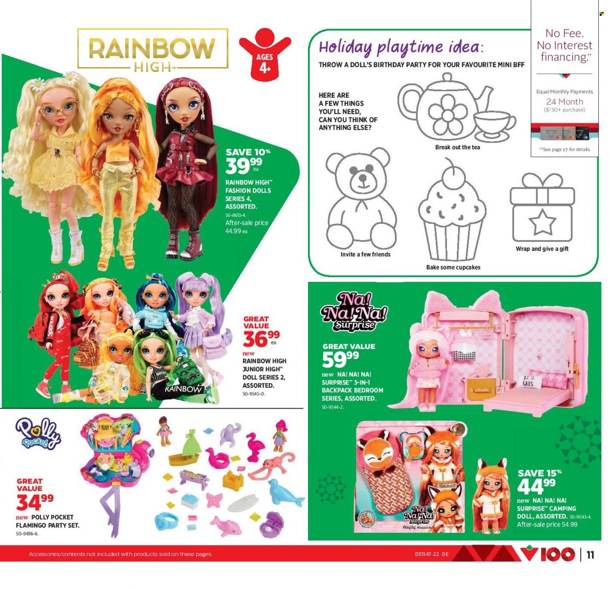 thumbnail - Canadian Tire Flyer - November 18, 2022 - December 08, 2022 - Sales products - backpack, doll, rocket. Page 11.