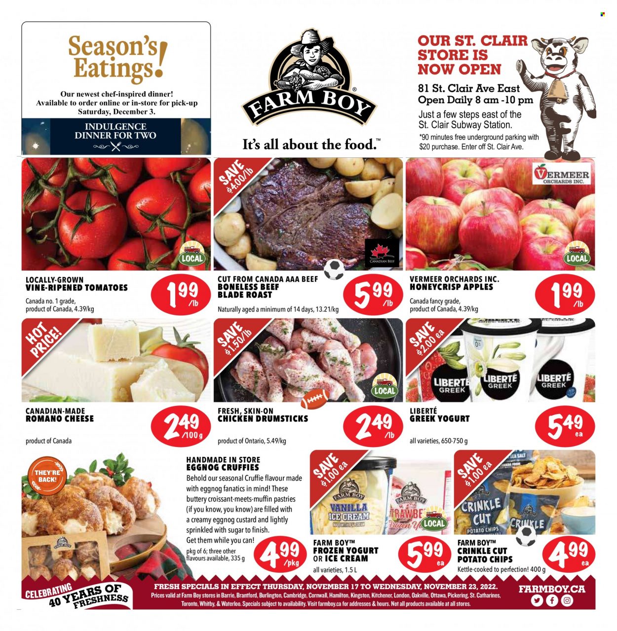 Farm Boy flyer - November 17, 2022 - November 23, 2022. Page 1