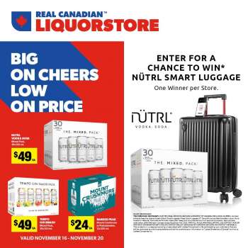 Circulaire Real Canadian Liquorstore - 16 Novembre 2022 - 20 Novembre 2022.
