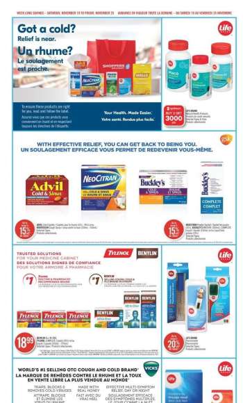 Shoppers Drug Mart Flyer - November 17, 2022 - November 25, 2022.