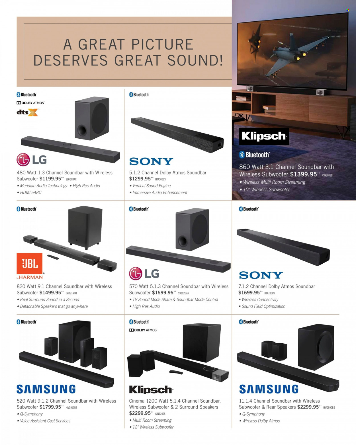 thumbnail - The Brick Flyer - November 04, 2022 - December 31, 2022 - Sales products - Samsung, Sony, TV, speaker, subwoofer, wireless subwoofer, sound bar, LG, JBL. Page 4.
