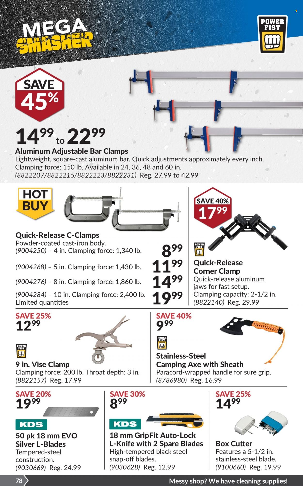 thumbnail - Princess Auto Flyer - November 22, 2022 - December 04, 2022 - Sales products - cutter, Axe, knife. Page 83.
