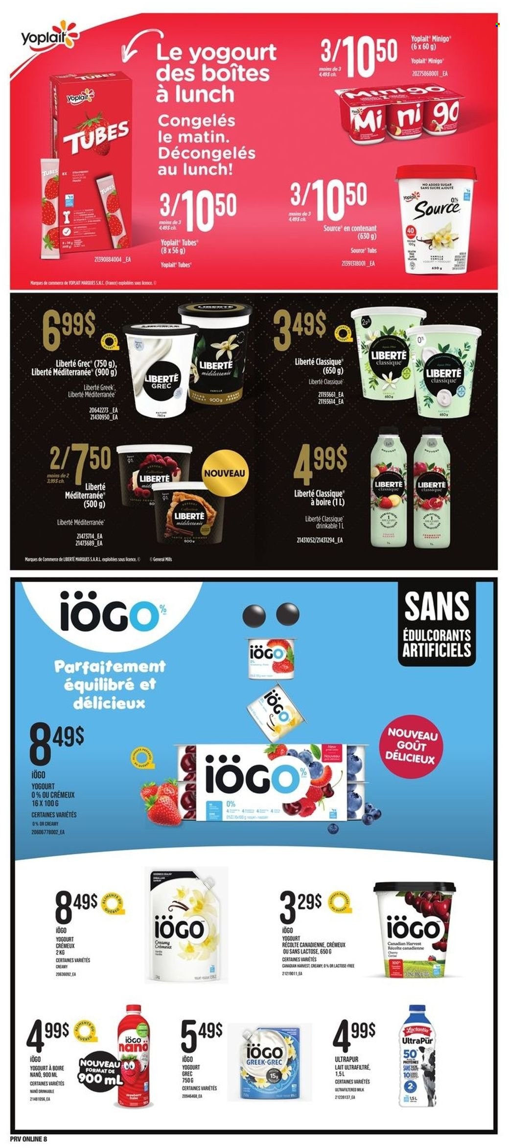 thumbnail - Provigo Flyer - November 24, 2022 - November 30, 2022 - Sales products - Yoplait, milk, sugar, port wine. Page 13.
