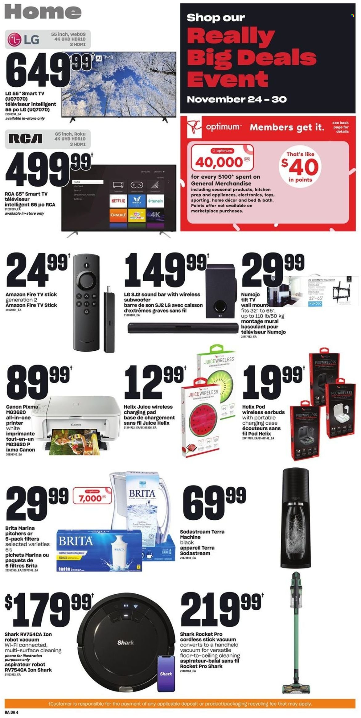 thumbnail - Atlantic Superstore Flyer - November 24, 2022 - November 30, 2022 - Sales products - juice, Optimum, Canon. Page 5.