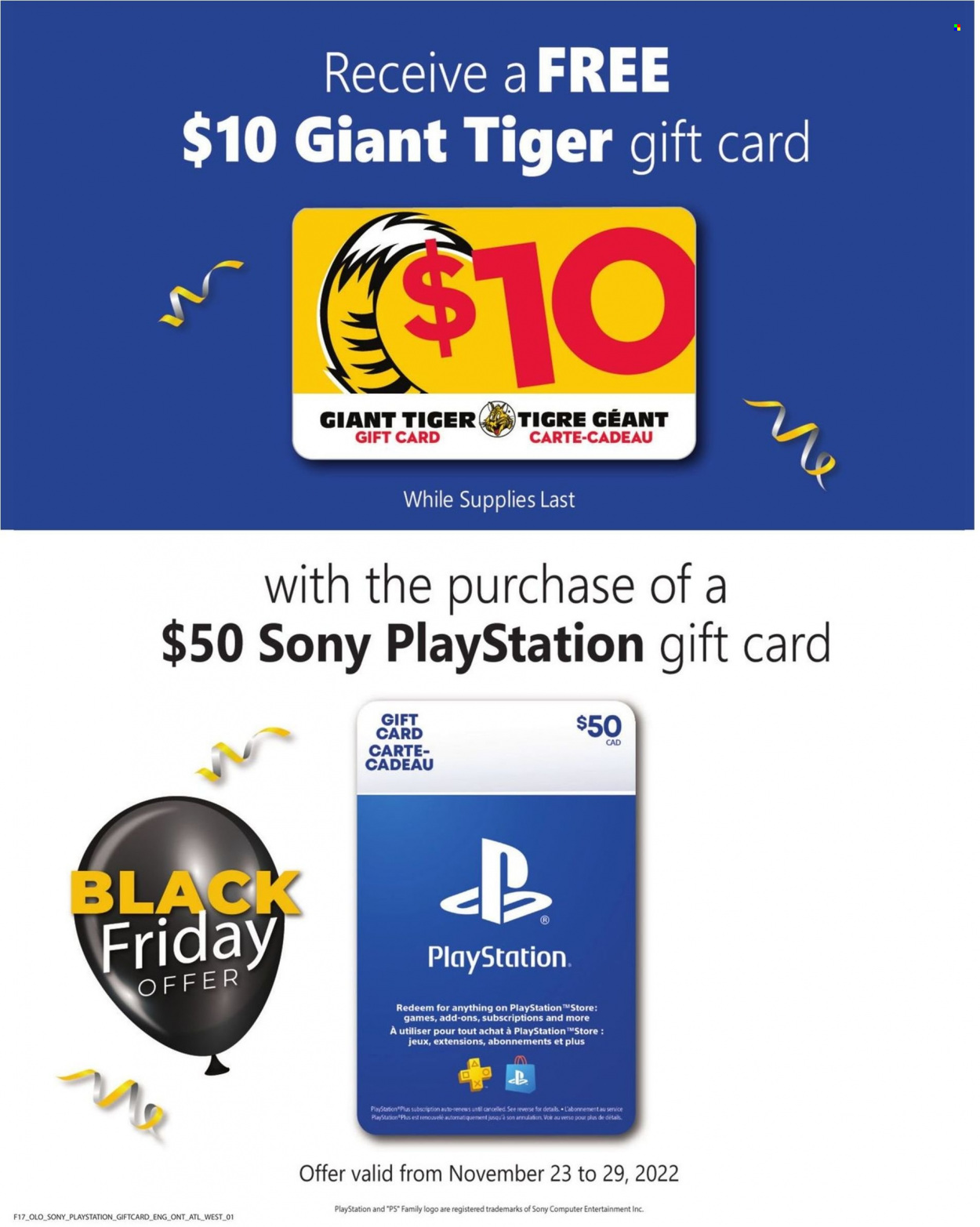thumbnail - Giant Tiger Flyer - November 23, 2022 - November 29, 2022 - Sales products - Sony, computer, PlayStation, PlayStation Plus. Page 8.