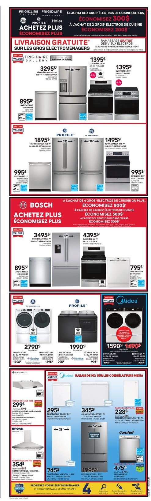 thumbnail - Réno-Dépôt Flyer - November 24, 2022 - November 30, 2022 - Sales products - Bosch, Midea, freezer, refrigerator, chest freezer, upright freezer, dishwasher, washing machine, Haier. Page 9.