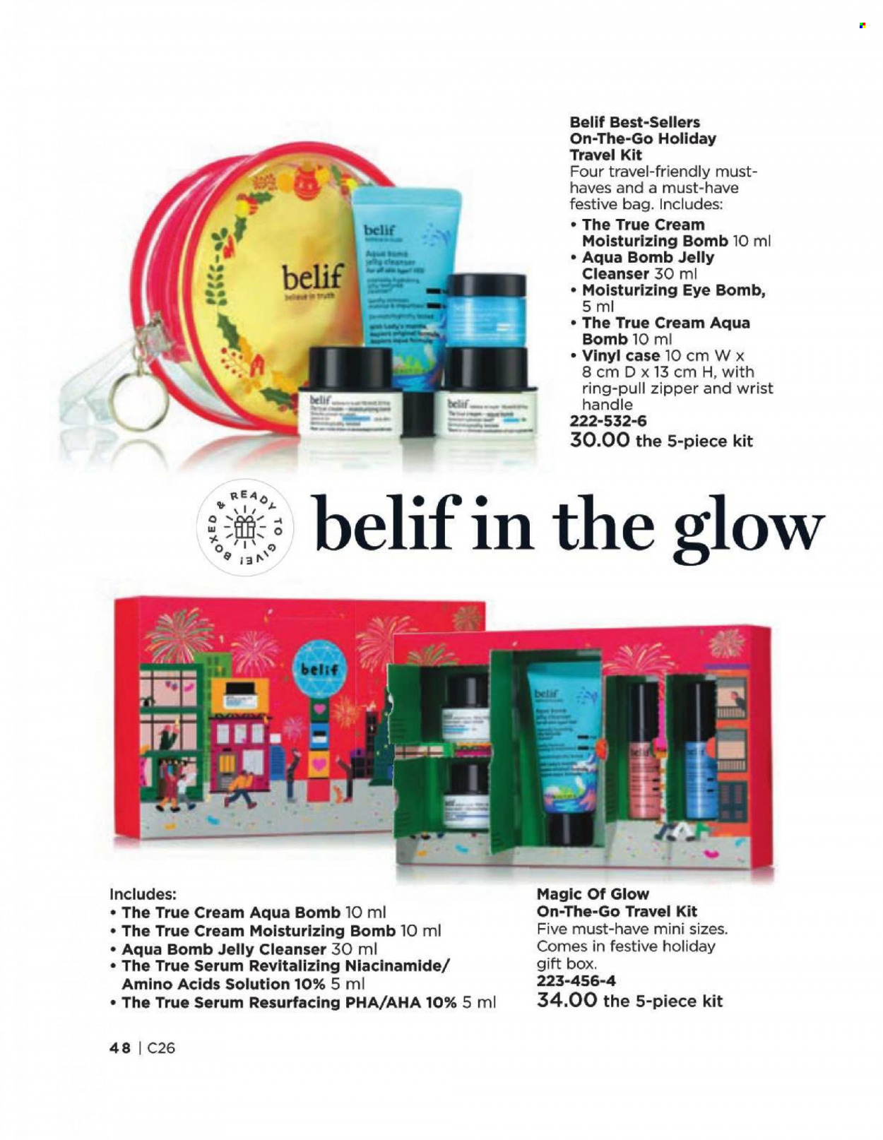 thumbnail - Avon Flyer - Sales products - serum, Niacinamide, jelly cleanser, gift box, bag. Page 48.
