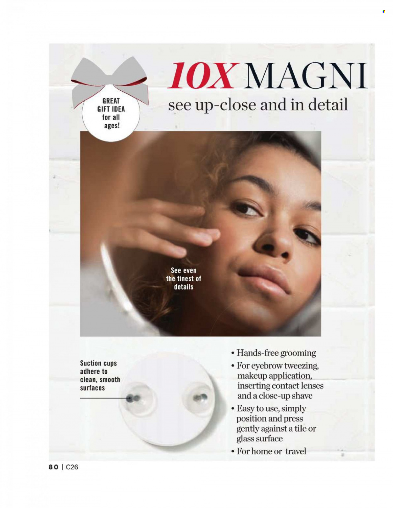 thumbnail - Avon Flyer - Sales products - makeup, suction cups, lenses, contact lenses. Page 80.
