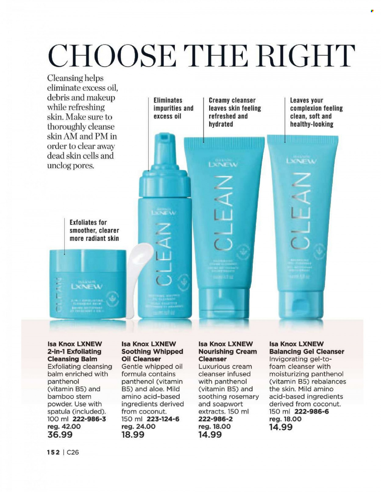 thumbnail - Avon Flyer - Sales products - cleanser. Page 152.