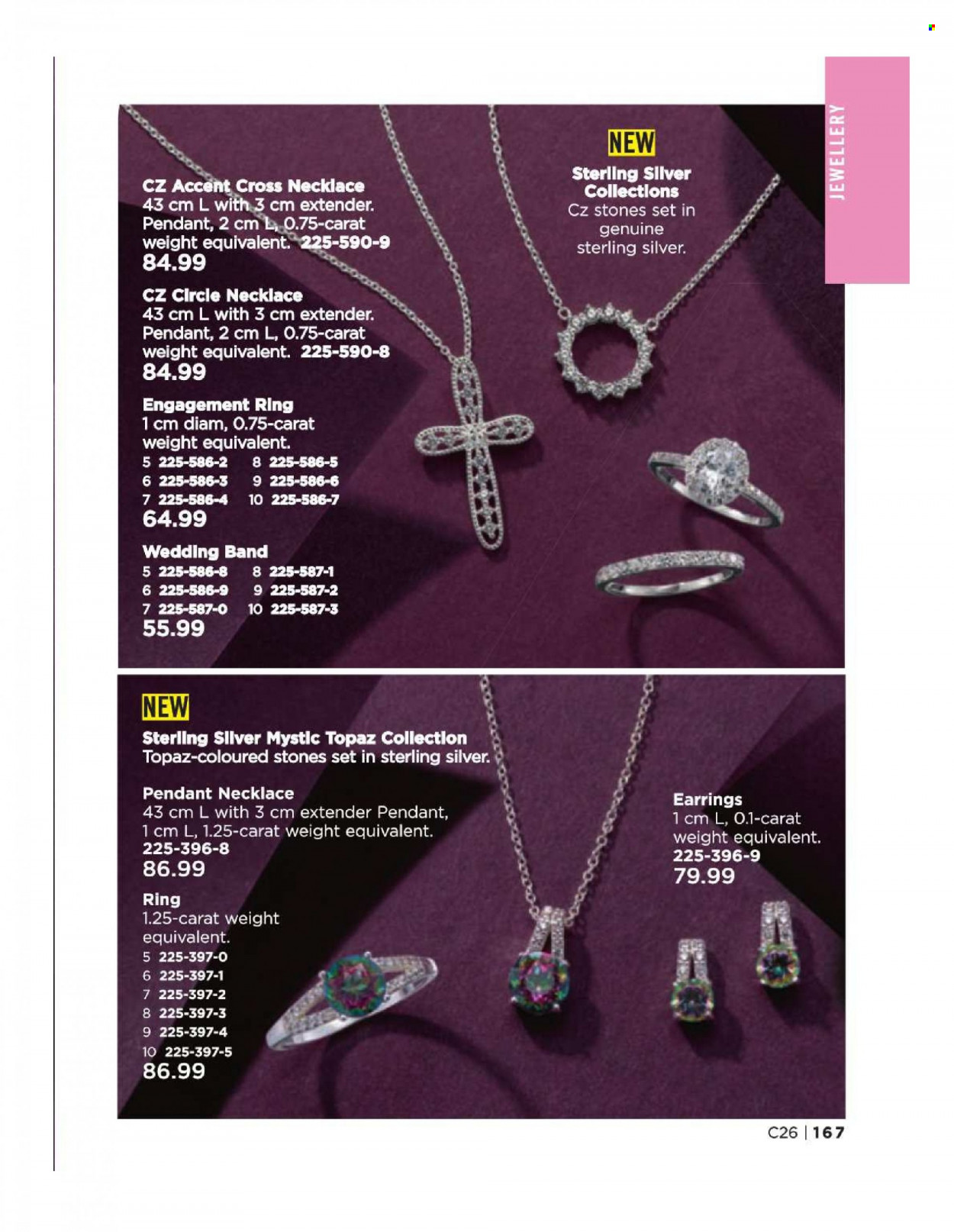 thumbnail - Avon Flyer - Sales products - earrings, necklace, pendant. Page 167.