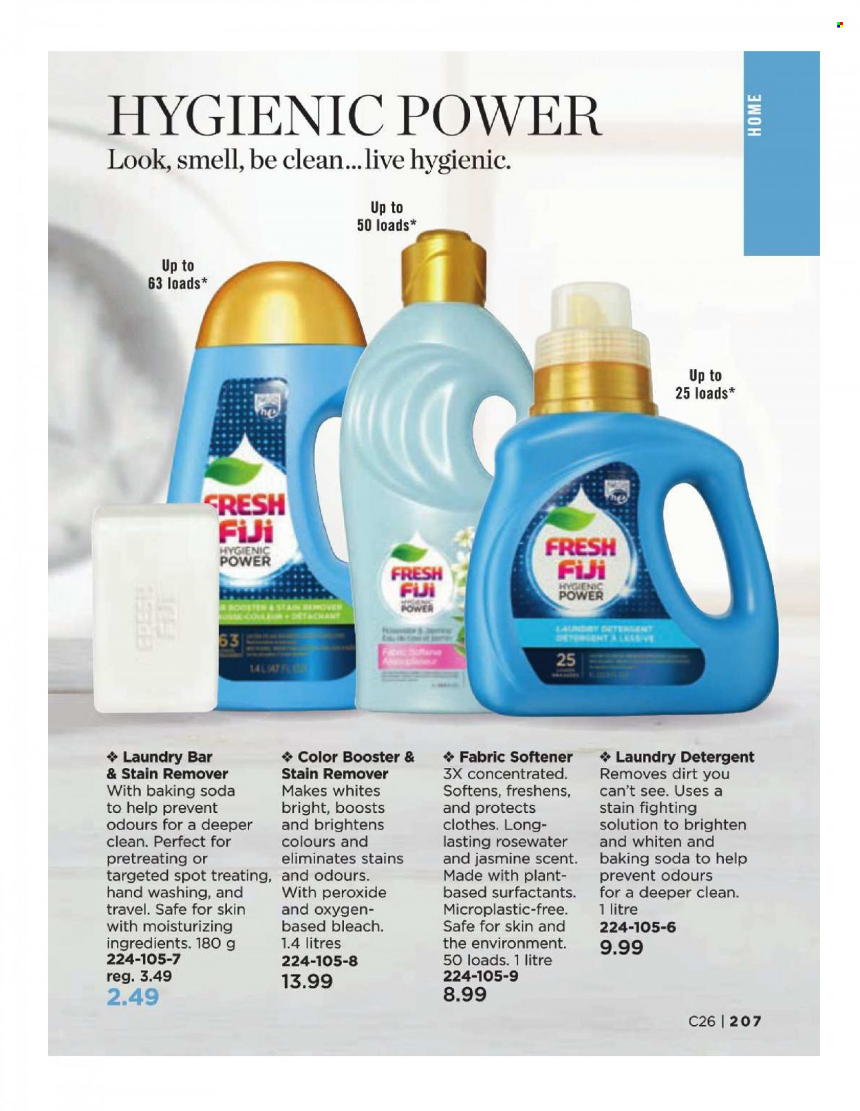 thumbnail - Avon Flyer - Sales products - bleach, stain remover, fabric softener, laundry detergent, laundry soap bar, detergent. Page 207.