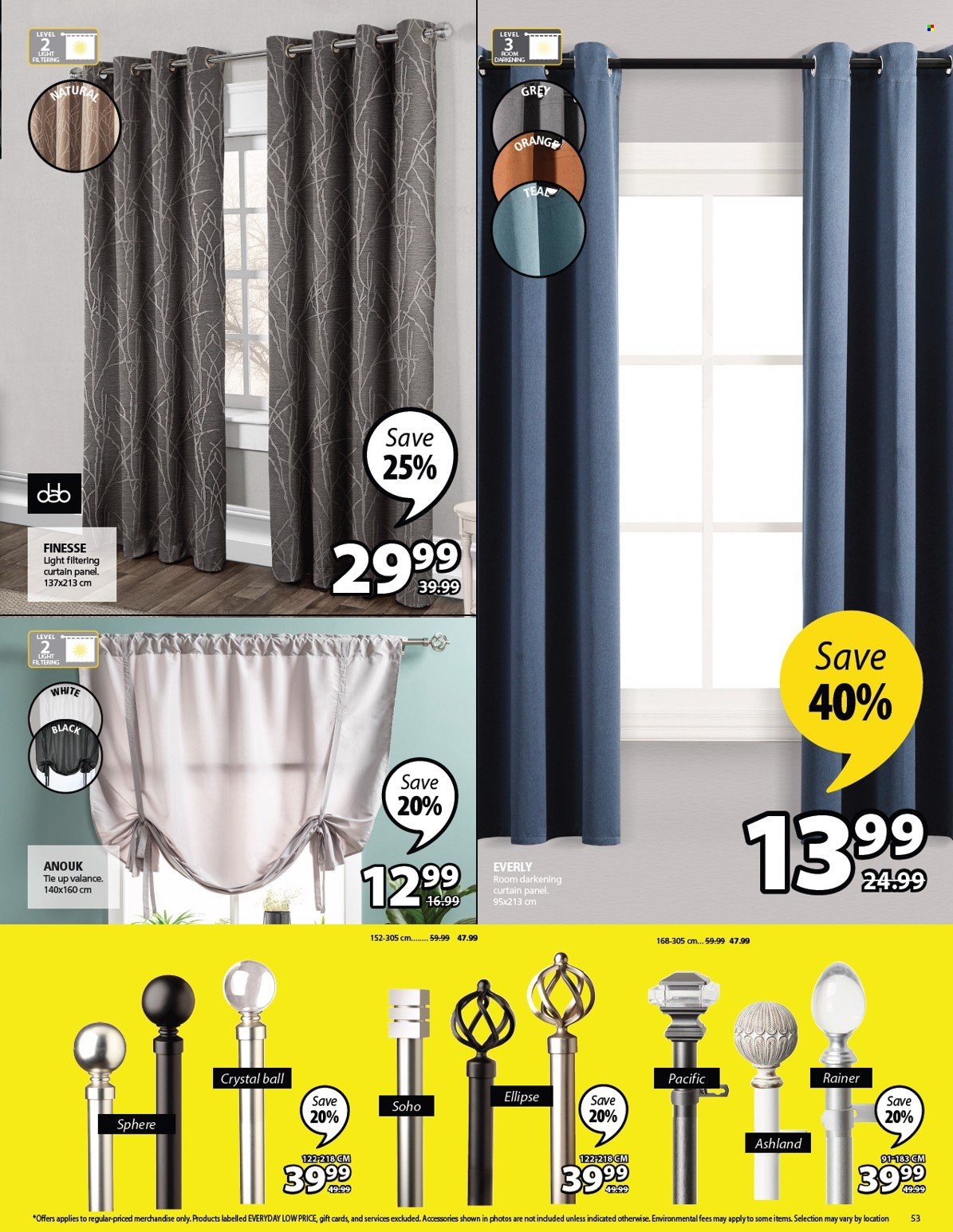thumbnail - JYSK Flyer - November 24, 2022 - November 30, 2022 - Sales products - curtain, curtain panel. Page 53.